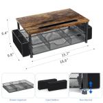 AUPSEN 2-Tier Wood Desk Organizer with Drawer