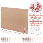Rose Gold Double-Sided Cork Board with Stand