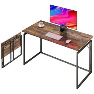 Compact Folding Desk with 31.5" Wood Top