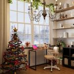 Compact Folding Desk with 31.5" Wood Top