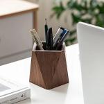 Soseelnee Black Walnut Wooden Pencil Organizer