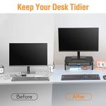 ELIVED Adjustable Monitor Stand with Drawer - 2 Pack