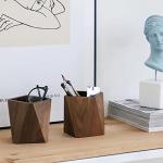 Soseelnee Black Walnut Wooden Pencil Organizer