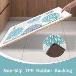 Teal Cushioned Anti-Fatigue Kitchen Mats - Set of 2