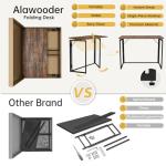 Compact Folding Desk with 31.5" Wood Top