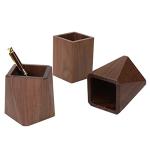 Soseelnee Black Walnut Wooden Pencil Organizer