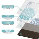 Teal Cushioned Anti-Fatigue Kitchen Mats - Set of 2