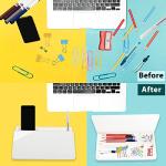 Glass Desktop Whiteboard and Keyboard Stand Organizer