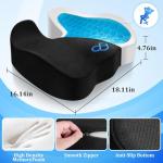 Gel Memory Foam Seat Cushion for Tailbone Relief
