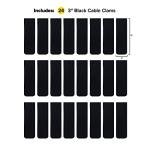 Wrap-It Storage Cable Clams - 24-Pack Cord Organizer