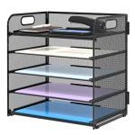 Supeasy 5-Tray Paper Organizer with Handle