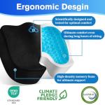 Gel Memory Foam Seat Cushion for Tailbone Relief
