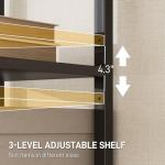 HOMCOM 47" Rustic Brown Computer Desk with Storage