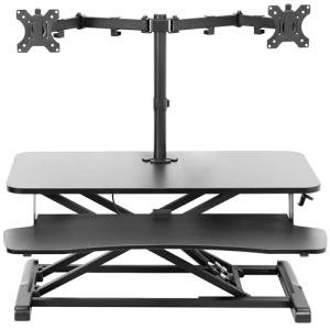 VIVO Height Adjustable Standing Desk Converter with Monitor Stand