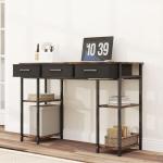 HOMCOM 47" Rustic Brown Computer Desk with Storage