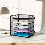 Supeasy 5-Tray Paper Organizer with Handle