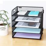 Supeasy 5-Tray Paper Organizer with Handle