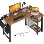 Lufeiya 40-Inch L-Shaped Desk with Power Outlet