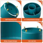 360-Degree Rotating Desk Organizer with 5 Compartments