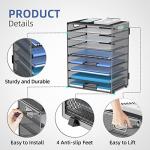 9-Tier Mesh Desk Organizer with Handles, Black