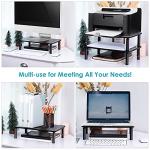 Loteyike Adjustable Monitor Stand and Shelf - 2 Pack