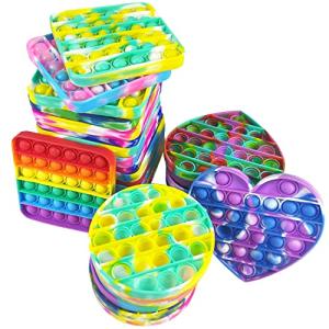 20pcs Tie-Dye Push Pop Fidget Toy Set