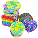 20pcs Tie-Dye Push Pop Fidget Toy Set