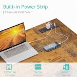 Lufeiya 40-Inch L-Shaped Desk with Power Outlet