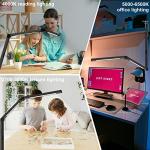 Adjustable LED Desk Lamp with Clip and Dimmer