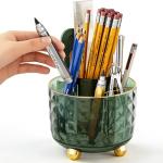Dark Green Rotating Pen and Pencil Holder