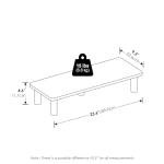 Furinno Turn-N-Tube Monitor Stand, Espresso/Black