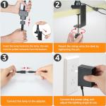 ShineTech Adjustable LED Desk Lamp with Clamp