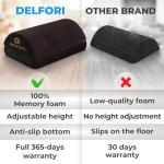 Ergonomic Adjustable Memory Foam Footrest for Comfort