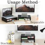 TEAMIX Adjustable Dual Monitor Stand Riser - 2 Pack