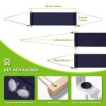 Adjustable Under Desk Foot Hammock with Headphones Holder