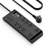 BESTEK 4,000 Joules Surge Protector with USB Ports