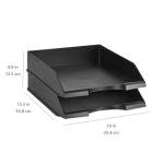 Amazon Basics Black Stackable Letter Organizer Tray
