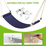 Adjustable Under Desk Foot Hammock with Headphones Holder