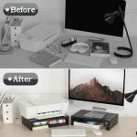 TEAMIX Adjustable Dual Monitor Stand Riser - 2 Pack