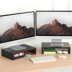 TEAMIX Adjustable Dual Monitor Stand Riser - 2 Pack