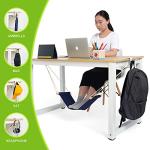 Adjustable Under Desk Foot Hammock with Headphones Holder