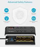 BESTEK 4,000 Joules Surge Protector with USB Ports