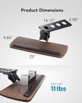 Adjustable Under Desk Keyboard Tray with Mouse Platform