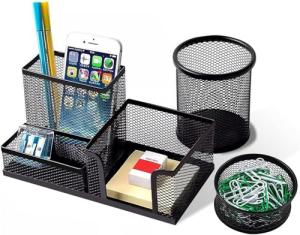 Mesh Desk Organizer Set with Pen Holder - 3 Pack