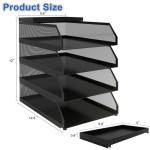 Natwind 4-Tier Metal Mesh Desk Organizer