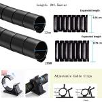 Black Cable Management Sleeves Value Pack