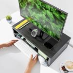 2-Tier Wood Monitor Stand and Desk Organizer