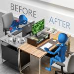 2-Tier Wood Monitor Stand and Desk Organizer