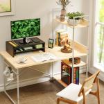 2-Tier Wood Monitor Stand and Desk Organizer