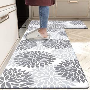 HEBE Anti-Fatigue Non-Slip Kitchen Mat Set